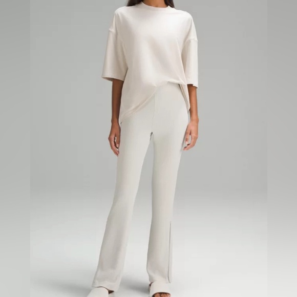 Lululemon Ribbed Softstreme Zip-Leg High-Rise Pant Size 10 - Picture 2 of 6